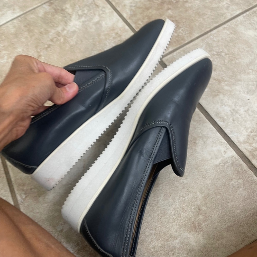 Everlane Navy Blue Leather Street Shoe Pointed Toe Slip On Sneaker Italy lady 10 - Picture 12 of 13